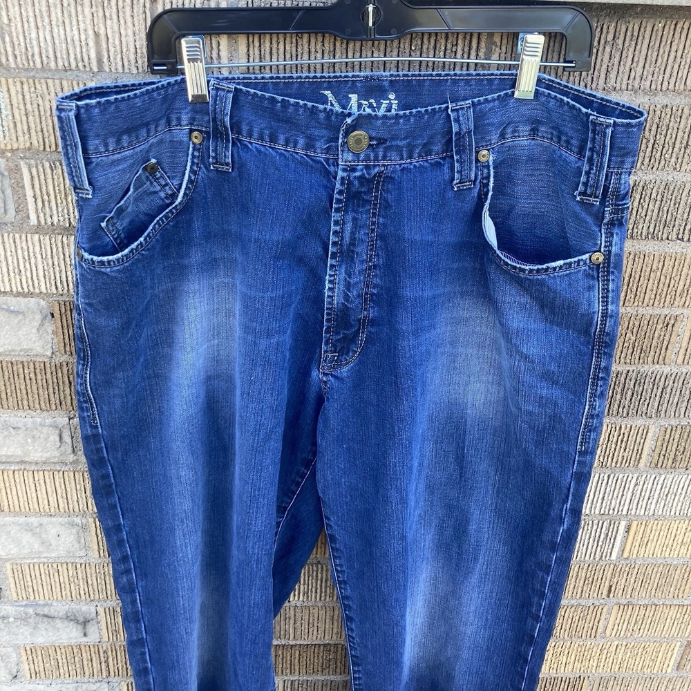 Men's 38x30 Mavi Jeans Max Straight Leg Vintage Wash Blue Denim Comfy 5 Pocket‎